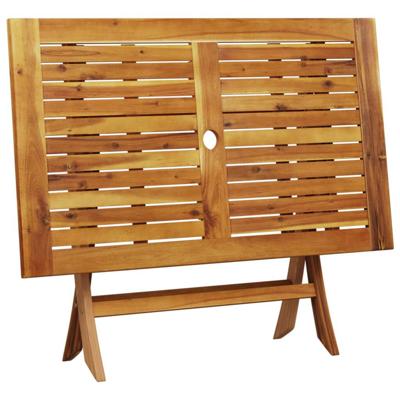 5-delige Tuinset poly rattan en massief hout beige - thumbnail