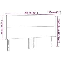 Hoofdbord met randen 203x16x118/128cm kunstleer cappuccinokleur - thumbnail