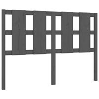Hoofdbord 145,5x4x100 cm massief grenenhout grijs - thumbnail