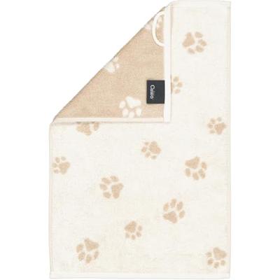 Cawö Cawo We love Dogs gemustert 6247 Gastendoekje 30x50 natur/beige