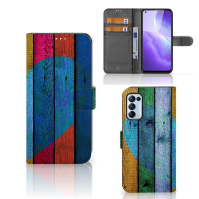 OPPO Find X3 Lite | Book Style Case | Wood Heart - Cadeau voor je Vriend