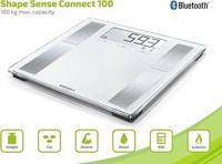 Soehnle Shape Sense Connect 100 Analyse-personenweegschaal Digitaal Weegbereik (max.): 180 kg Grijs, Metaal Met Bluetooth - thumbnail