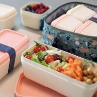 Vierkante Lunchtrommel met Deksel Milan Groen 330 ml 12 x 10 x 7 cm Plastic (1 Stuks) - thumbnail