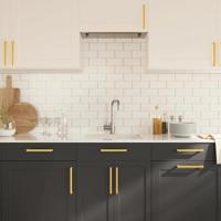 VidaXL Handvatten 5 st 192 mm roestvrij staal goudkleurig - thumbnail