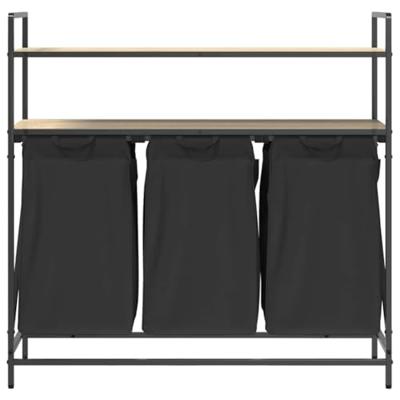 Wasmand 3 vakken met planken sonoma eikenkleurig Wasmand 3 vakken met planken sonoma eikenkleurig