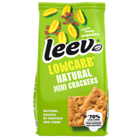 Leev Lowcarb mini crackers natural bio 85 Gram - thumbnail