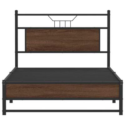 Bedframe zonder matras bewerkt hout bruin eikenkleur 100x190 cm