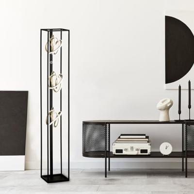 Fischer & Honsel Design staande lampGisi zwart met goud - 40286