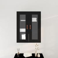Wandkast Zwart Eiken 69,5 x 34 x 90 cm Bewerkt hout - thumbnail