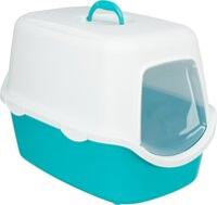 TRIXIE KATTENBAK VICO TURQUOISE / WIT 56X40X40 CM - thumbnail