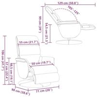 Massagestoel verstelbaar met voetensteun kunstleer zwart - thumbnail