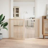 Hondenhek inklapbaar 2 panelen 160 cm populierenhout - thumbnail