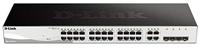 D-Link DGS-1210-24 Managed Gigabit Switch (24 poorten, waarvan 20 x 10/100/1000 Mbit/s poorten, 4 x glasvezel en Combo slots, energiebesparend) - thumbnail