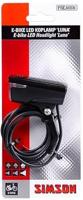 Simson Koplamp luna e-bike led 6 cm voorvork 25 lux zwart - thumbnail