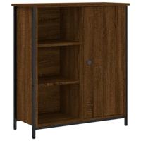 Dressoir 70x30x80 cm bewerkt hout bruin eikenkleur - thumbnail
