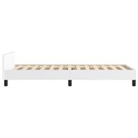 Bedframe met hoofdbord kunstleer wit 140x200 cm - thumbnail