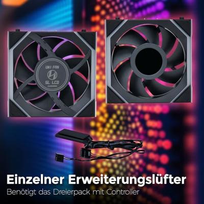 Lian Li UNI FAN SL Wireless LCD 120mm 1-Pack Black Lian Li UNI FAN SL Wireless LCD 120mm 1-Pack Black