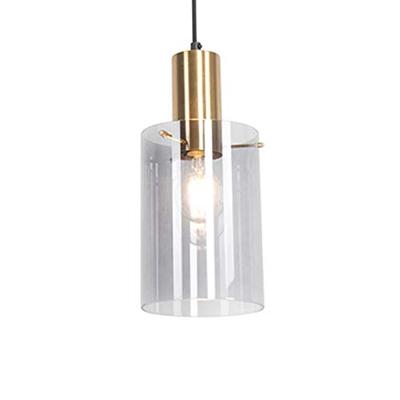 QAZQA Vintage hanglamp messing met smoke glas - Vidra QAZQA Vintage hanglamp messing met smoke glas - Vidra