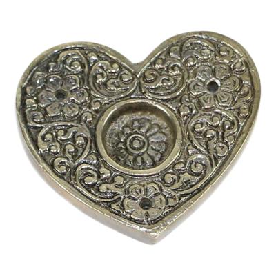 Hartvormige Wierookhouder Messing Hartvormige Wierookhouder Messing