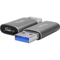 Trust CALYX USB-A TO USB-C ADAPTER 2PACK USB Hub Grijs - thumbnail