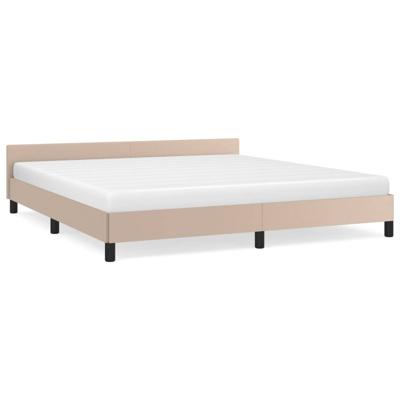 Bedframe met hoofdeinde zonder matras Cappuccino 160x200 cm