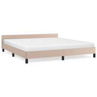 Bedframe met hoofdeinde zonder matras Cappuccino 160x200 cm - thumbnail