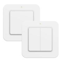 Draadloze Wandschakelaar Enkelvoudig/dubbel - Opbouw - T.b.v. Pro-remote - thumbnail