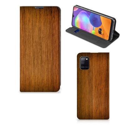 Samsung Galaxy A31 Book | Wallet Case | Donker Hout Samsung Galaxy A31 Book | Wallet Case | Donker Hout