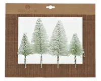 Kerstornament Kerstboom Clip Groen 4st - thumbnail