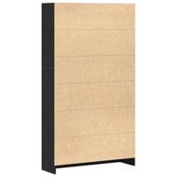 Boekenkast 4-laags 80x24x143 cm spaanplaat zwart eikenkleurig - thumbnail