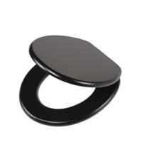 Toiletzitting Tiger Leatherlook Hout Zwart - thumbnail