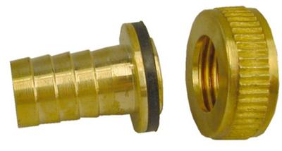 Wiesbaden Messing Slangwartel-Setje 1/2x3/4 + borgring