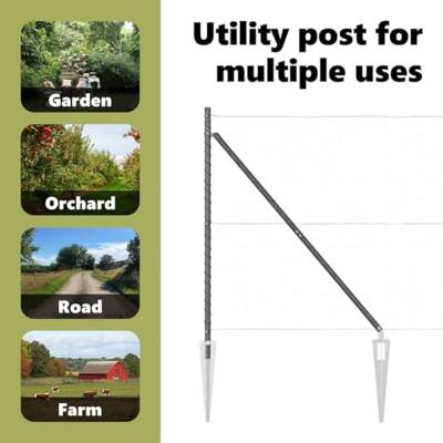 VidaXL Afrasteringspaal 13 pcs grijs staal