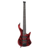 Ibanez EHB1505 Bass Workshop Stained Wine Red Low Gloss 5-snarige headless basgitaar met gigbag - thumbnail