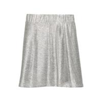 Geisha winter shiny rok meisjes - zilver - thumbnail