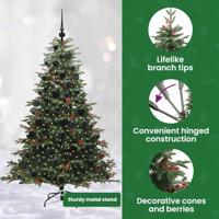 VidaXL Kunstkerstboom groen 180 cm pvc en metaal en plastic - thumbnail