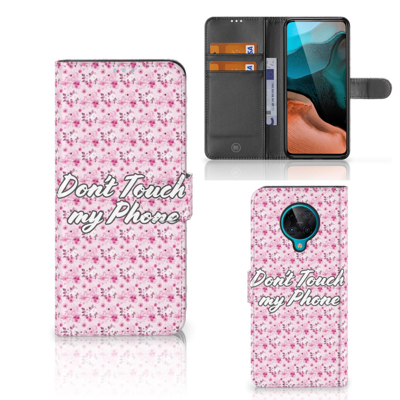Xiaomi Poco F2 Pro Portemonnee Hoesje Flowers Pink DTMP Xiaomi Poco F2 Pro Portemonnee Hoesje Flowers Pink DTMP