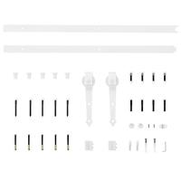 VidaXL Beslagset voor schuifdeur 183 cm staal wit - thumbnail