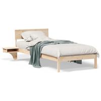 Bedframe met nachttafels Bruin 90 x 190 cm Massief grenenhout - thumbnail