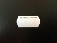 Etiket 2612 diepvries INVRIESDATUM - thumbnail