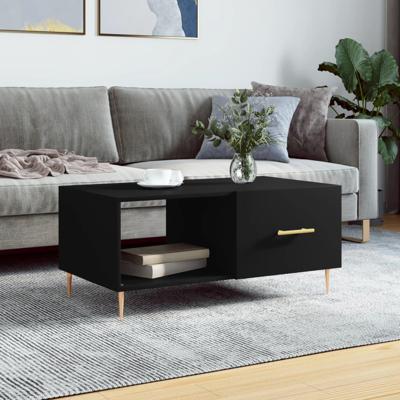 Salontafel 90x50x40 cm bewerkt hout zwart