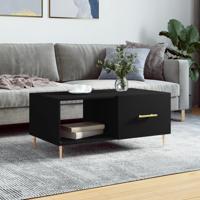Salontafel 90x50x40 cm bewerkt hout zwart - thumbnail