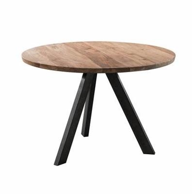 Duverger Eettafel - rond dia 120cm - 38mm dik massief acacia blad -