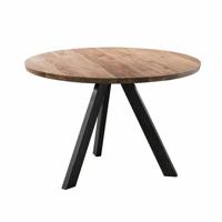 Duverger Eettafel - rond dia 120cm - 38mm dik massief acacia blad - - thumbnail