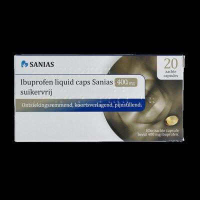 Ibuprofen liquid 400mg suikervrij 20 Capsules