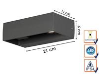 Monza wandlamp antraciet h11 cm Konstsmide - Konstsmide - thumbnail