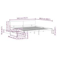 Bedframe met lades massief grenenhout wit 180x200 cm - thumbnail