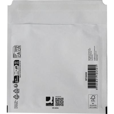 Q-CONNECT luchtkussenenveloppen, wit, CD, 200 x 175 mm, doos van 100 stuks