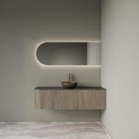 Badkamermeubelset Gliss Design Alluro 140 cm Rechts Corn Silk - thumbnail