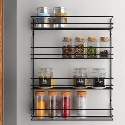 Metaltex pepito 4 wandkruidenrek 4 etages 36x8x45 cm zwart